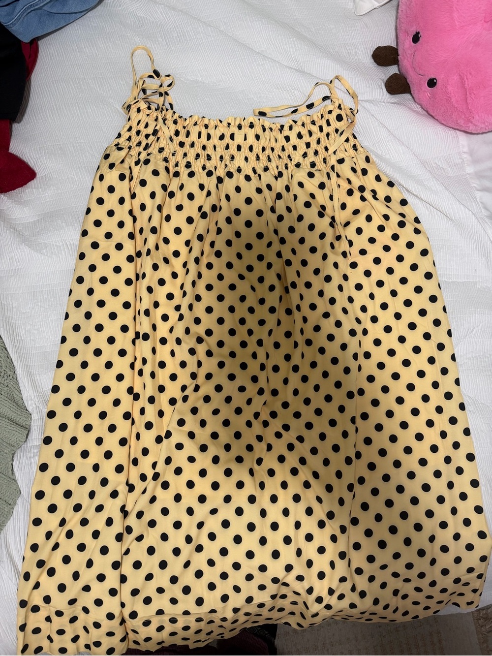 Women’s Yellow Polka Dot Midi Skirt